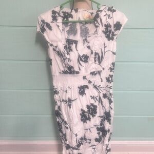 Grace Karin Black & White Floral Pencil Dress | Size Small
